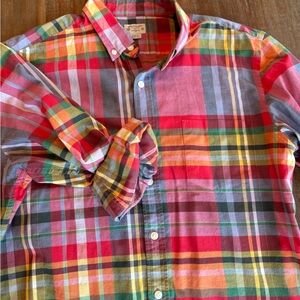 JCrew LS plaid shirt Medium